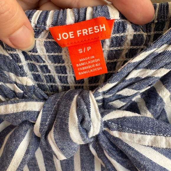 JOE FRESH Linen Striped Dress - Size S - Picture 5 of 6